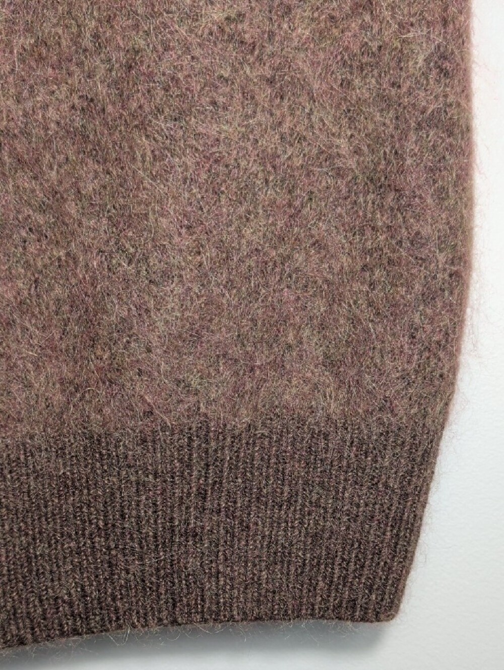 Kerisma Brown Mohair Sleeveless Turtleneck Sweater Vest Fuzzy OS Fall Autumn MED - Picture 7 of 16